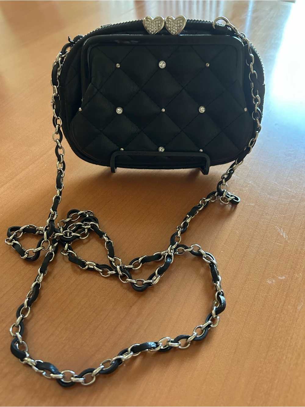 Brighton Black Leather Crossbody/Shoulder/Clutch Bag